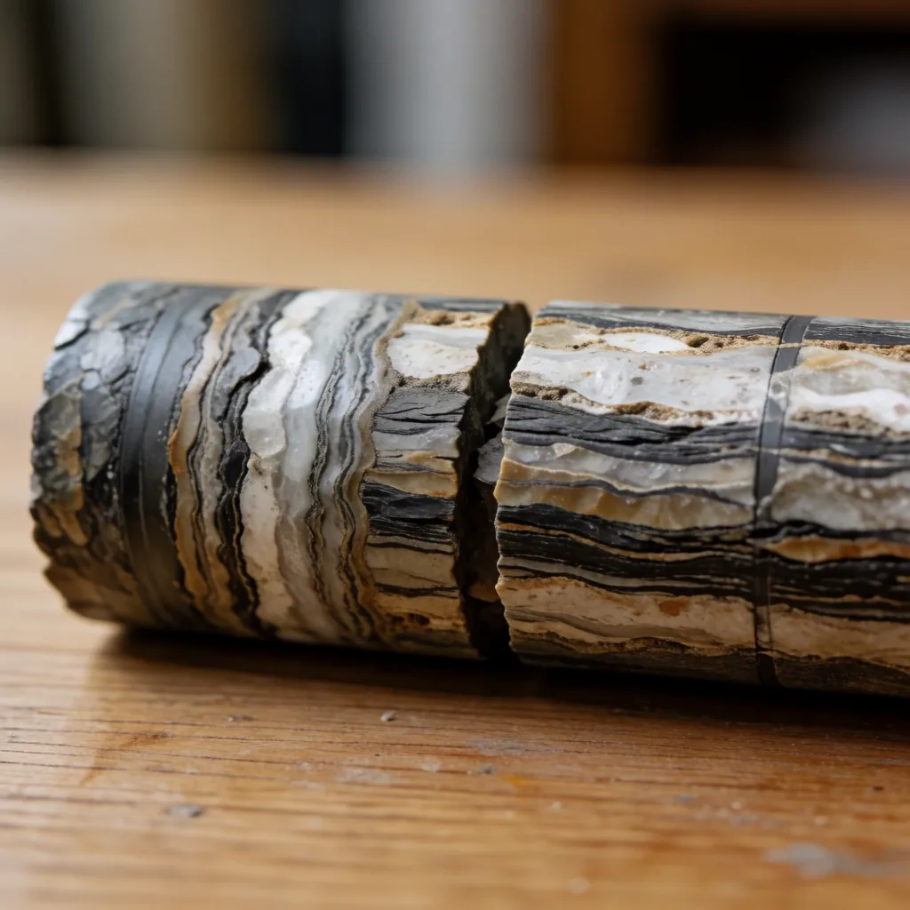 Muestra geológica de esquisto